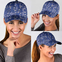 Blue Samoa Manuia Le Kerisimasi Classic Cap Pacific Patchwork Xmas Vibes - Polynesian Pride