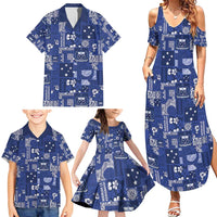 Blue Samoa Manuia Le Kerisimasi Family Matching Summer Maxi Dress and Hawaiian Shirt Pacific Patchwork Xmas Vibes LT9 - Polynesian Pride