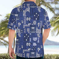 Blue Samoa Manuia Le Kerisimasi Hawaiian Shirt Pacific Patchwork Xmas Vibes - Polynesian Pride