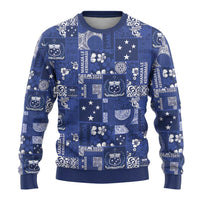 Blue Samoa Manuia Le Kerisimasi Ugly Christmas Sweater Pacific Patchwork Xmas Vibes - Polynesian Pride
