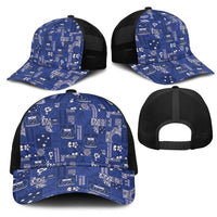 Blue Samoa Manuia Le Kerisimasi Mesh Trucker Cap Pacific Patchwork Xmas Vibes LT9 - Polynesian Pride