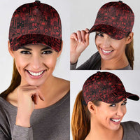 Dark Samoa Manuia Le Kerisimasi Classic Cap Pacific Patchwork Xmas Vibes - Polynesian Pride
