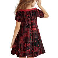 Dark Samoa Manuia Le Kerisimasi Family Matching Summer Maxi Dress and Hawaiian Shirt Pacific Patchwork Xmas Vibes LT9 - Polynesian Pride