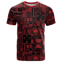 Dark Samoa Manuia Le Kerisimasi T Shirt Pacific Patchwork Xmas Vibes - Polynesian Pride