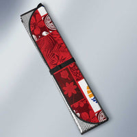 Tahiti Oaoa I Teie Noera Auto Sun Shade Pacific Patchwork Xmas Vibes - Polynesian Pride