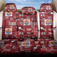 Tahiti Oaoa I Teie Noera Back Car Seat Cover Pacific Patchwork Xmas Vibes - Polynesian Pride
