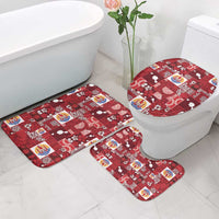 Tahiti Oaoa I Teie Noera Bathroom Set Pacific Patchwork Xmas Vibes - Polynesian Pride