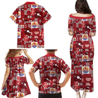 Tahiti Oaoa I Teie Noera Family Matching Puletasi and Hawaiian Shirt Pacific Patchwork Xmas Vibes LT9 - Polynesian Pride