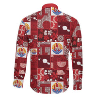 Tahiti Oaoa I Teie Noera Family Matching Puletasi and Hawaiian Shirt Pacific Patchwork Xmas Vibes LT9 - Polynesian Pride