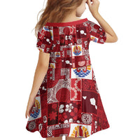 Tahiti Oaoa I Teie Noera Family Matching Tank Maxi Dress and Hawaiian Shirt Pacific Patchwork Xmas Vibes - Polynesian Pride