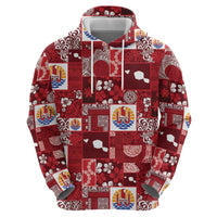 Tahiti Oaoa I Teie Noera Hoodie Pacific Patchwork Xmas Vibes - Polynesian Pride