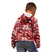 Tahiti Oaoa I Teie Noera Kid Hoodie Pacific Patchwork Xmas Vibes - Polynesian Pride