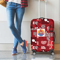 Tahiti Oaoa I Teie Noera Luggage Cover Pacific Patchwork Xmas Vibes - Polynesian Pride
