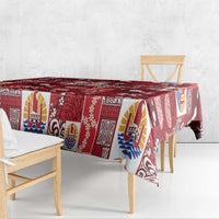 Tahiti Oaoa I Teie Noera Tablecloth Pacific Patchwork Xmas Vibes - Polynesian Pride