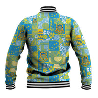 Tuvalu Manuia te Kilisimasi Baseball Jacket Pacific Patchwork Xmas Vibes - Polynesian Pride