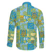 Tuvalu Manuia te Kilisimasi Family Matching Off Shoulder Short Dress and Hawaiian Shirt Pacific Patchwork Xmas Vibes LT9 - Polynesian Pride