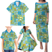 Tuvalu Manuia te Kilisimasi Family Matching Puletasi and Hawaiian Shirt Pacific Patchwork Xmas Vibes LT9 - Polynesian Pride