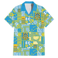 Tuvalu Manuia te Kilisimasi Family Matching Short Sleeve Bodycon Dress and Hawaiian Shirt Pacific Patchwork Xmas Vibes - Polynesian Pride