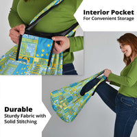 Tuvalu Manuia te Kilisimasi Grocery Bag Pacific Patchwork Xmas Vibes - Polynesian Pride