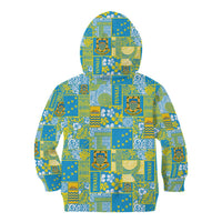 Tuvalu Manuia te Kilisimasi Kid Hoodie Pacific Patchwork Xmas Vibes - Polynesian Pride