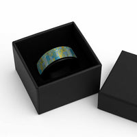 Tuvalu Manuia te Kilisimasi Spinner Ring Pacific Patchwork Xmas Vibes - Polynesian Pride