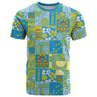 Tuvalu Manuia te Kilisimasi T Shirt Pacific Patchwork Xmas Vibes - Polynesian Pride