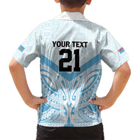 Fiji Football Custom Family Matching Short Sleeve Bodycon Dress and Hawaiian Shirt Bula Boys Go Champions LT9 - Polynesian Pride