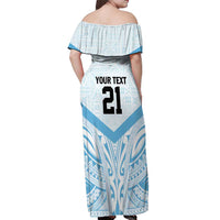Fiji Football Custom Off Shoulder Maxi Dress Bula Boys Go Champions