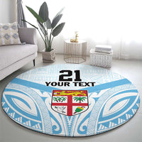 Fiji Football Custom Round Carpet Bula Boys Go Champions