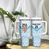 Fiji Football Custom Tumbler With Handle Bula Boys Go Champions