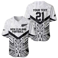New Zealand Football Custom Baseball Jersey All White Fern Go Champions LT9 - Polynesian Pride