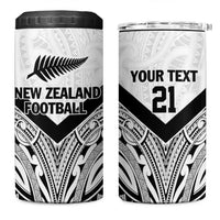 New Zealand Football Custom 4 in 1 Can Cooler Tumbler All White Fern Go Champions LT9 One Size: 16 oz White - Polynesian Pride