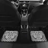 New Zealand Football Custom Car Mats All White Fern Go Champions LT9 Set 2pcs - Back White - Polynesian Pride