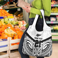 New Zealand Football Custom Grocery Bag All White Fern Go Champions LT9 - Polynesian Pride