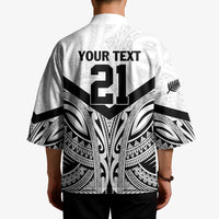 New Zealand Football Custom Kimono All White Fern Go Champions - Polynesian Pride