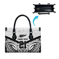 New Zealand Football Custom Leather Bag All White Fern Go Champions - Polynesian Pride