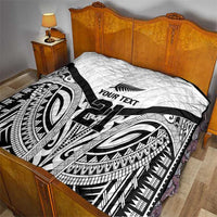 New Zealand Football Custom Quilt All White Fern Go Champions