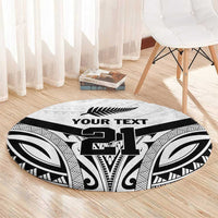 New Zealand Football Custom Round Carpet All White Fern Go Champions