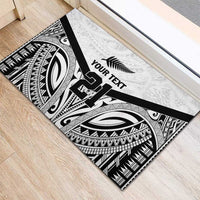 New Zealand Football Custom Rubber Doormat All White Fern Go Champions