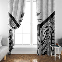 New Zealand Football Custom Window Curtain All White Fern Go Champions