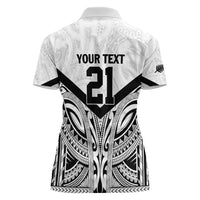 New Zealand Football Custom Women Polo Shirt All White Fern Go Champions LT9 - Polynesian Pride