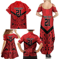 Tahiti Football Custom Family Matching Summer Maxi Dress and Hawaiian Shirt Toa Aito Go Champions LT9 - Polynesian Pride