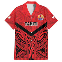 Tahiti Football Custom Family Matching Tank Maxi Dress and Hawaiian Shirt Toa Aito Go Champions LT9 Dad's Shirt - Short Sleeve Red - Polynesian Pride