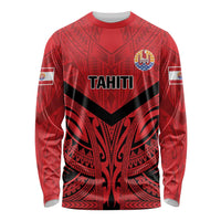 Tahiti Football Custom Long Sleeve Shirt Toa Aito Go Champions LT9 Unisex Red - Polynesian Pride