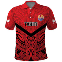 Tahiti Football Custom Polo Shirt Toa Aito Go Champions LT9 Red - Polynesian Pride