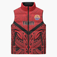 Tahiti Football Custom Sleeveless Puffer Jacket Toa Aito Go Champions - Polynesian Pride