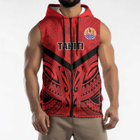 Tahiti Football Custom Sleeveless Zip Hoodie Toa Aito Go Champions LT9 - Polynesian Pride