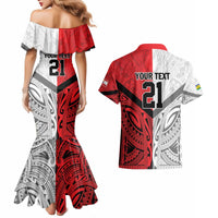 New Caledonia-Tahiti Football Custom Couples Matching Mermaid Dress and Hawaiian Shirt Together Go Champions LT9 - Polynesian Pride