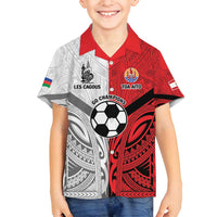 New Caledonia-Tahiti Football Custom Family Matching Tank Maxi Dress and Hawaiian Shirt Together Go Champions LT9 Son's Shirt Art - Polynesian Pride