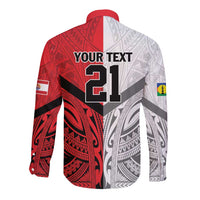 New Caledonia-Tahiti Football Custom Long Sleeve Button Shirt Together Go Champions LT9 - Polynesian Pride